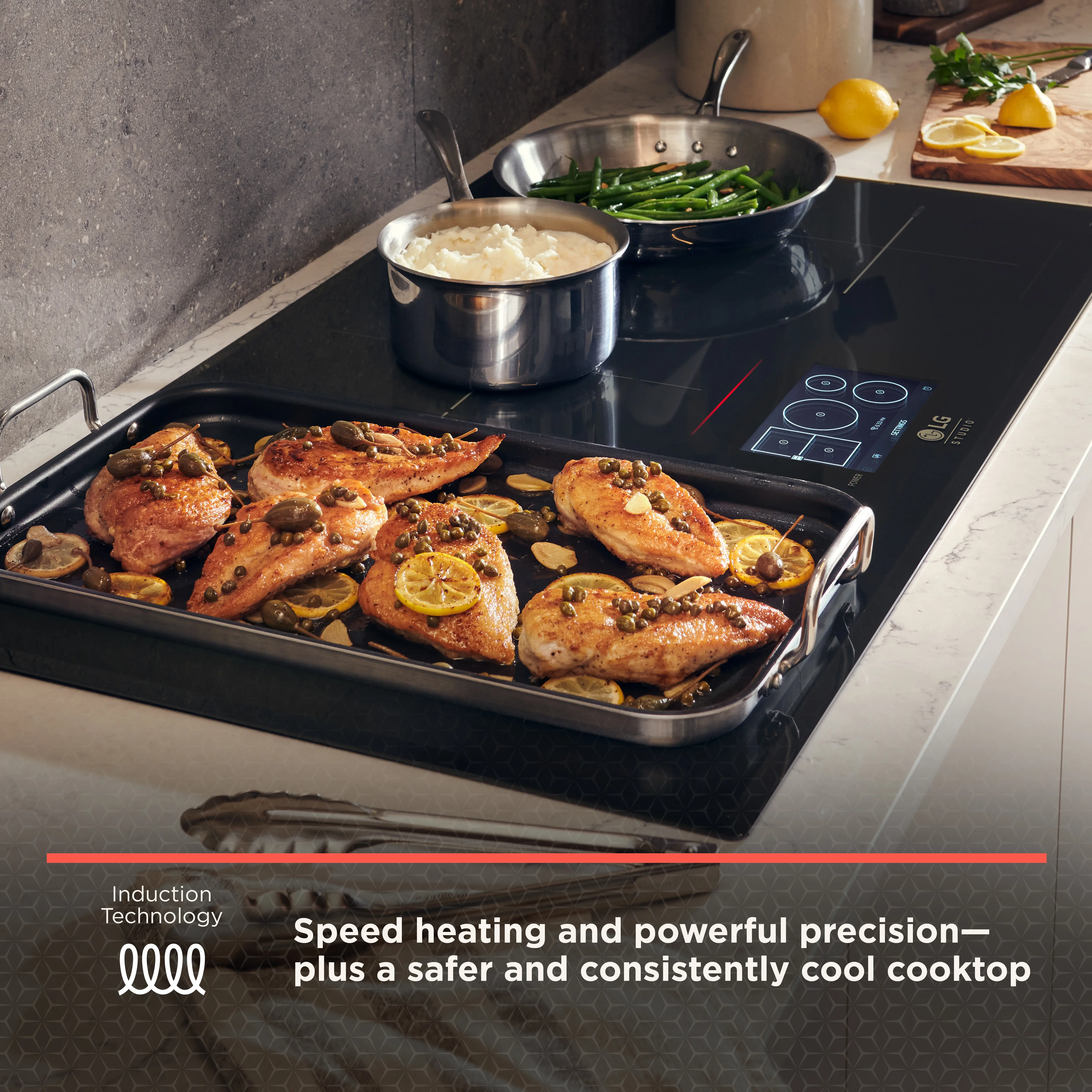 LSIS6338NE LG 6.3 Cu Ft Induction Single Oven Range - Matte White-5