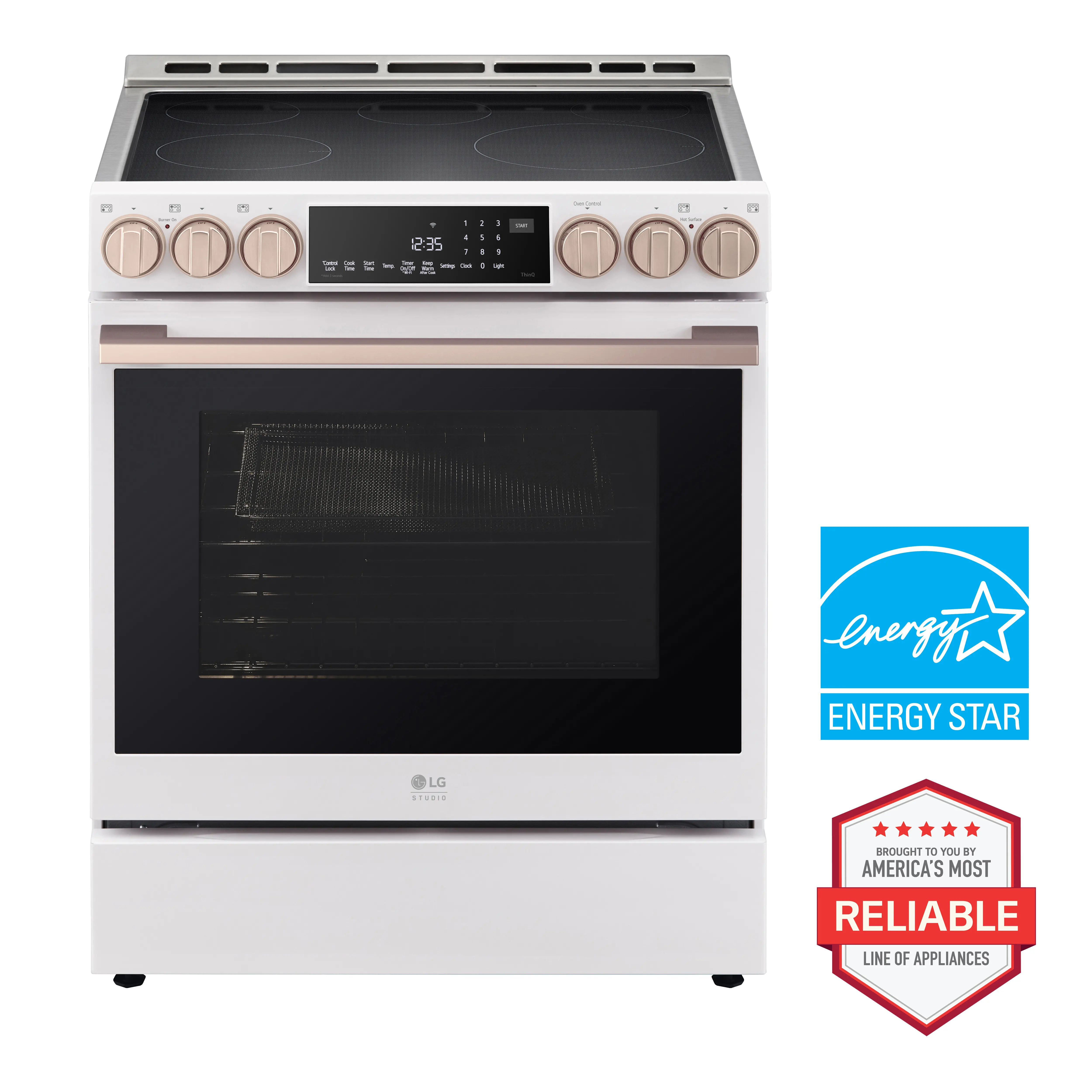 LSIS6338NE LG 6.3 Cu Ft Induction Single Oven Range - Matte White-6