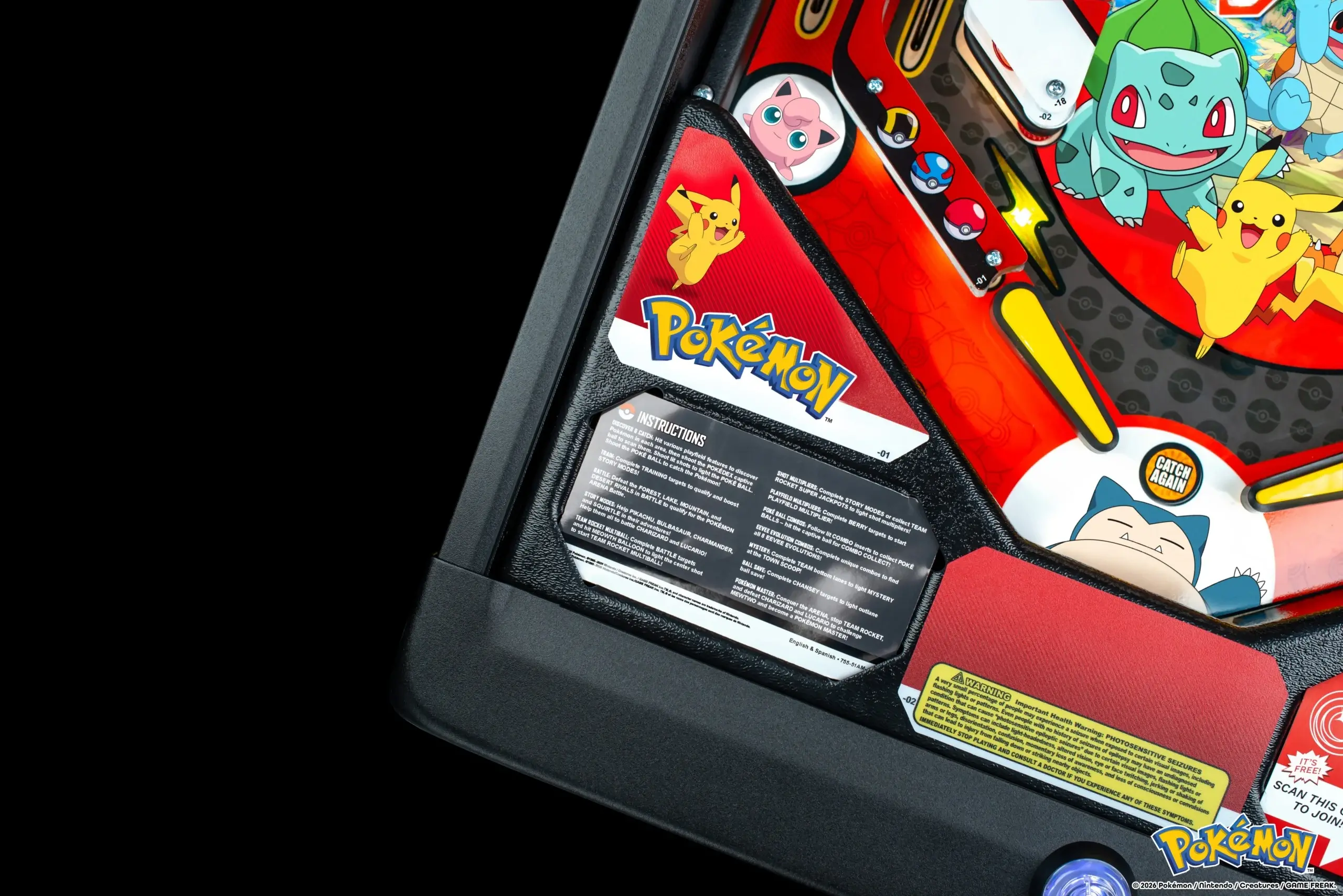 500-55AG Stern Pokémon Pro Pinball Machine-15