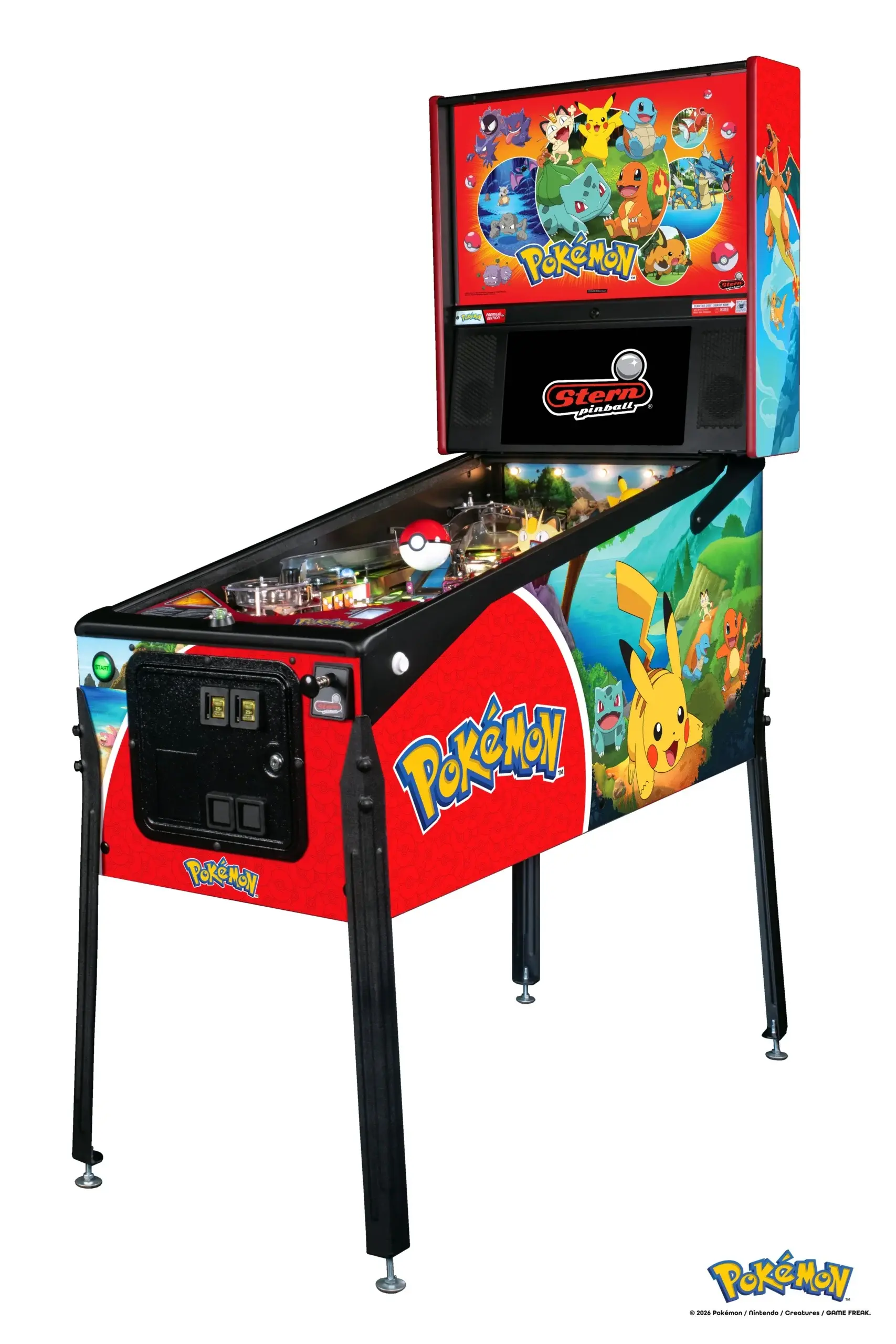 500-55AH Stern Pinball Pokémon Premium Pinball Machine-3