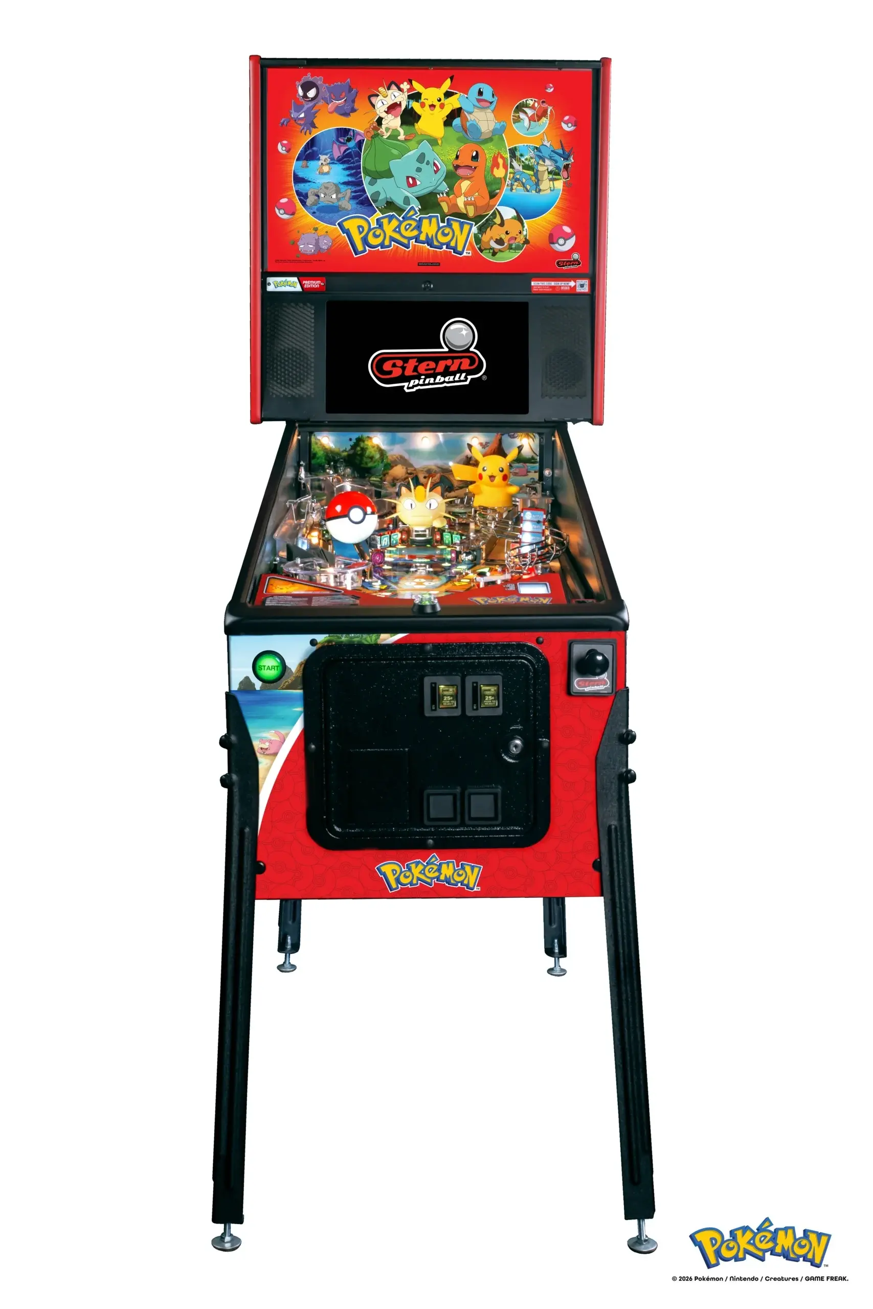 500-55AH Stern Pinball Pokémon Premium Pinball Machine-4
