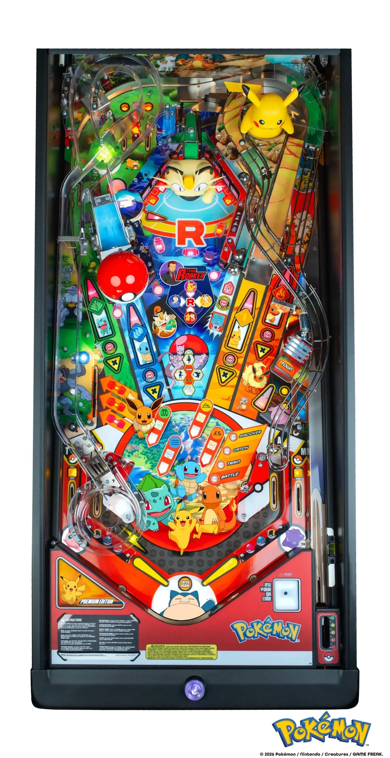 500-55AH Stern Pinball Pokémon Premium Pinball Machine-5