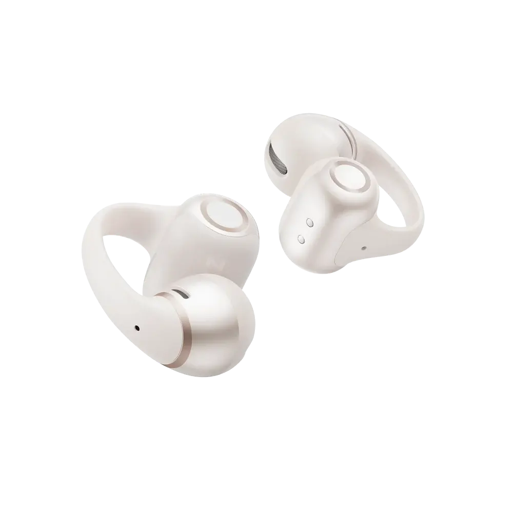 E320-ST-WT-US SHOKZ OpenDots 2 Open-Ear Clip-On Earbuds - Pearl White-1