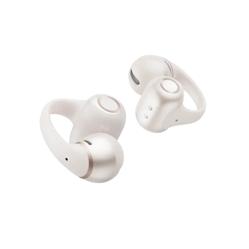 SHOKZ OpenDots 2 Open-Ear Clip-On Earbuds - Pearl White