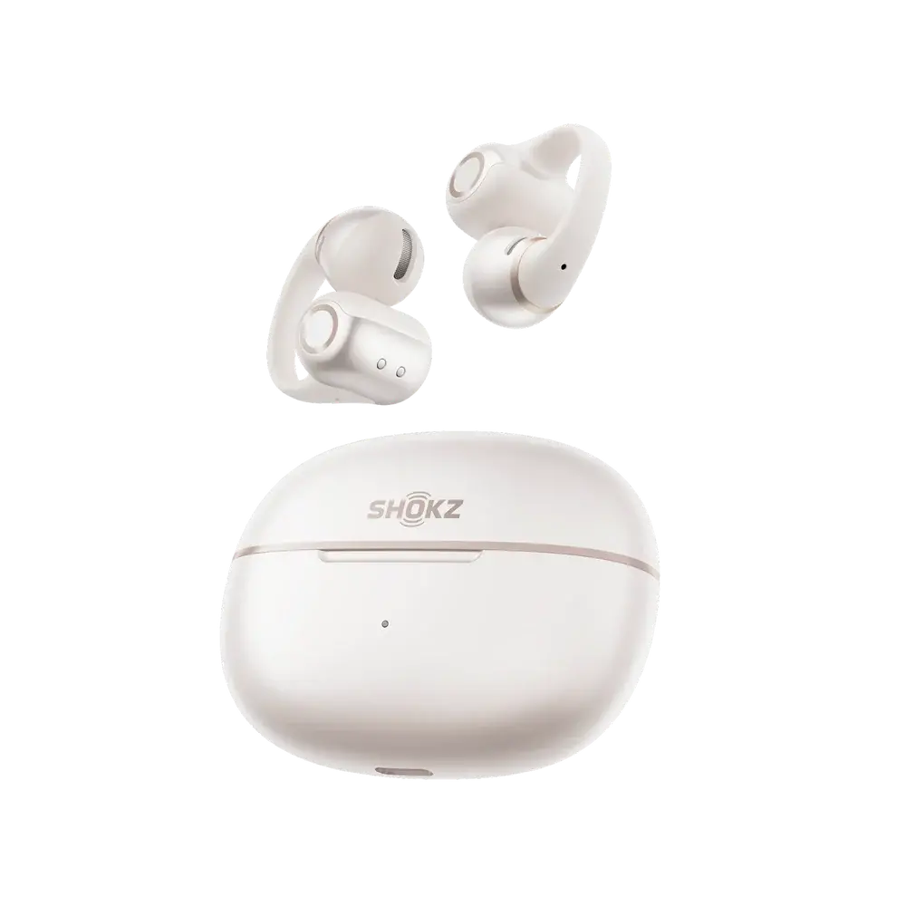 E320-ST-WT-US SHOKZ OpenDots 2 Open-Ear Clip-On Earbuds - Pearl White-3