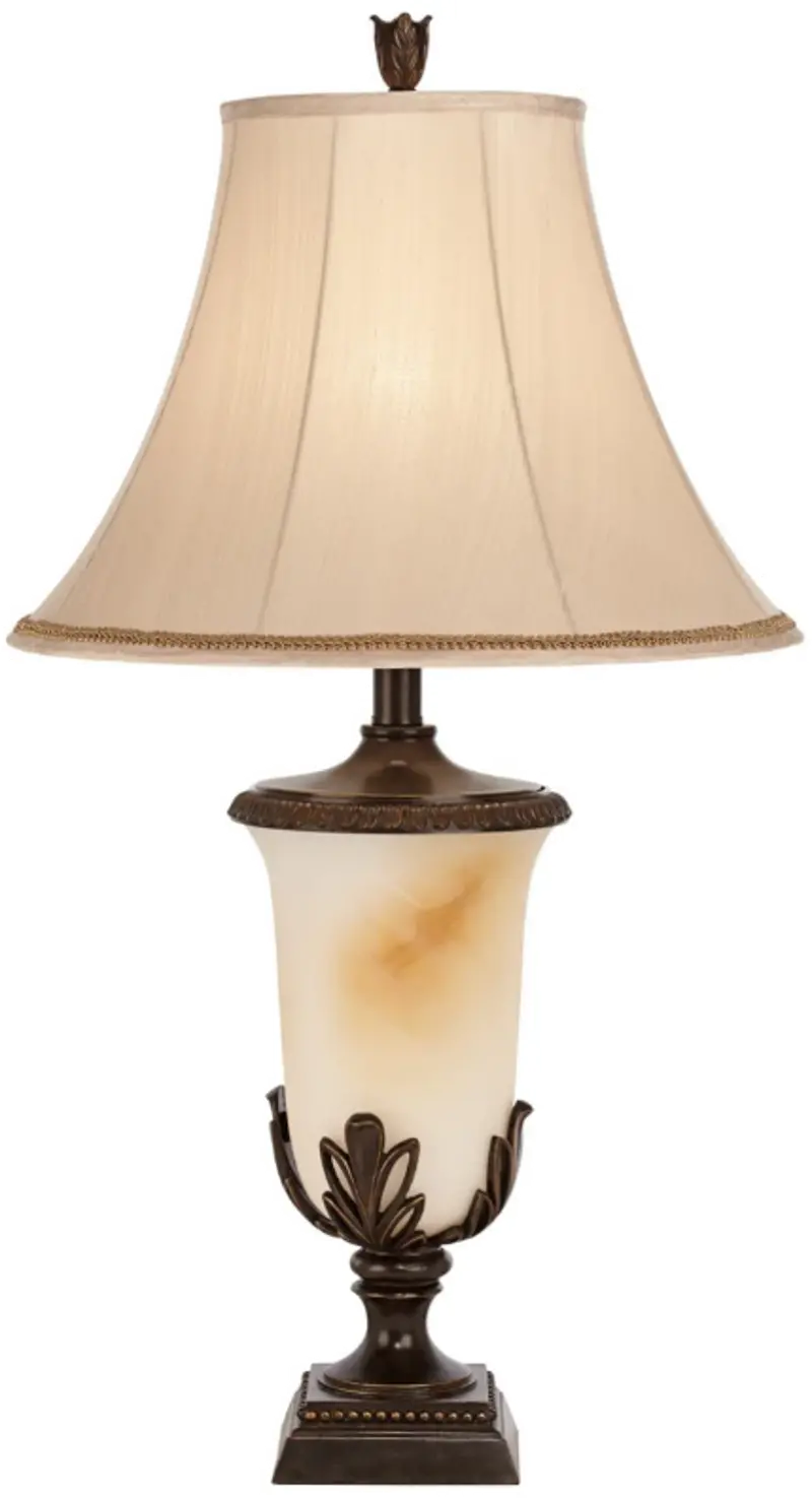 36 Inch Garden Blossom Faux Alabaster Table Lamp