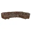 Dark Brown Leather 4 Piece Sectional