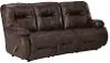92 Inch Chocolate Leather Motion Sofa