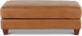 Sierra Camel Brown Leather Storage Ottoman
