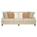 96 Inch Cream Upholstered Sofa