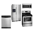Frigidaire 4 Piece Kitchen Appliance Package with Electric Range