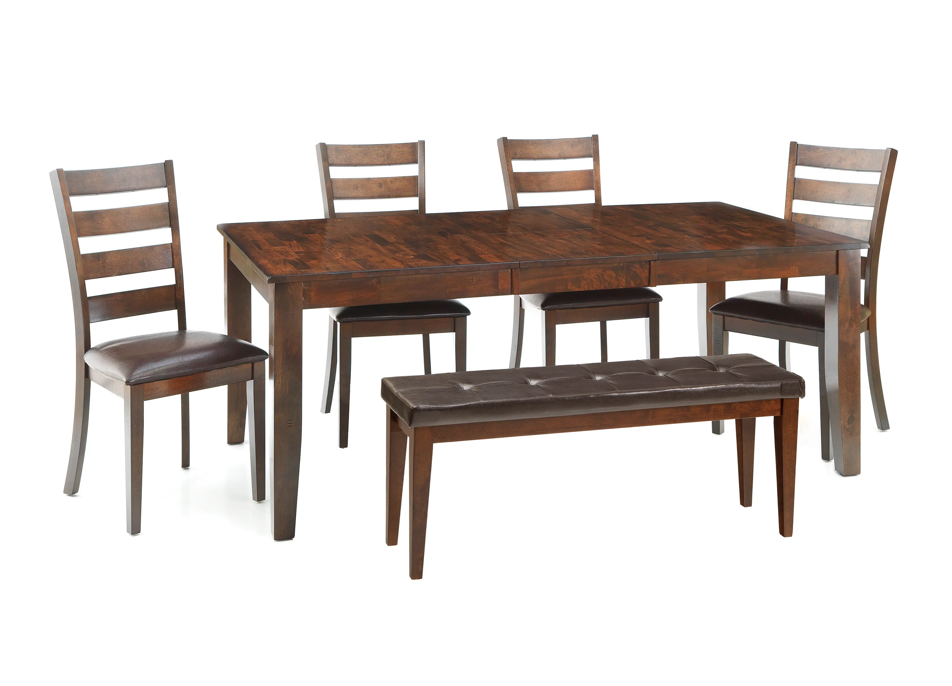 Kona Brown 5 Piece Dining Set with Ladderback Chairs-8