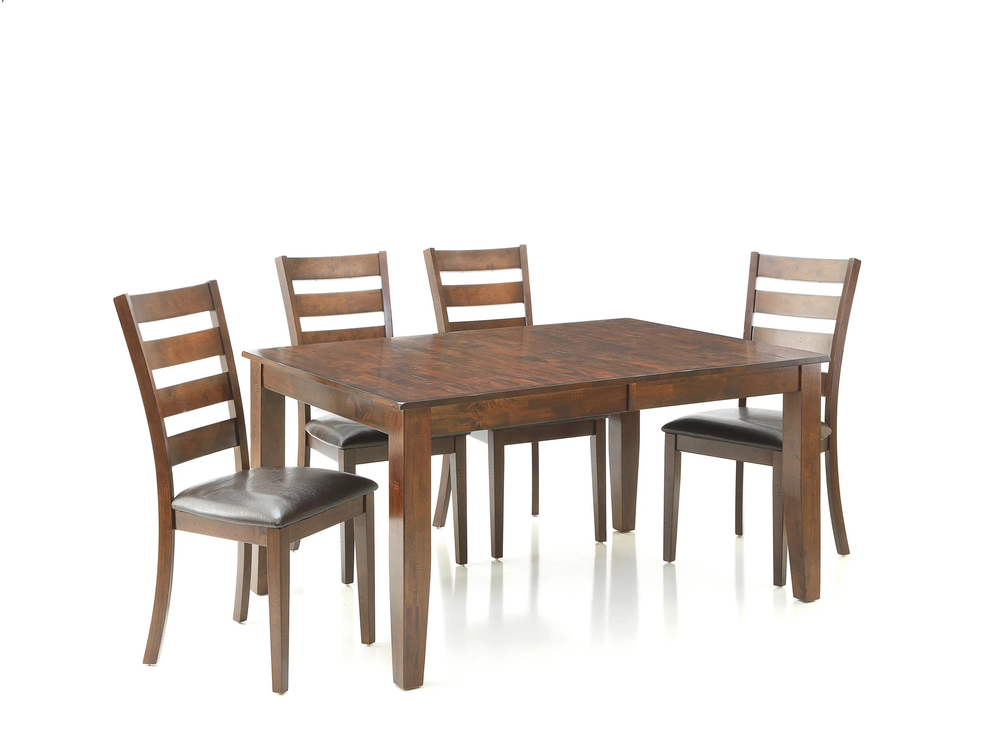 Kona Brown 5 Piece Dining Set with Ladderback Chairs-9