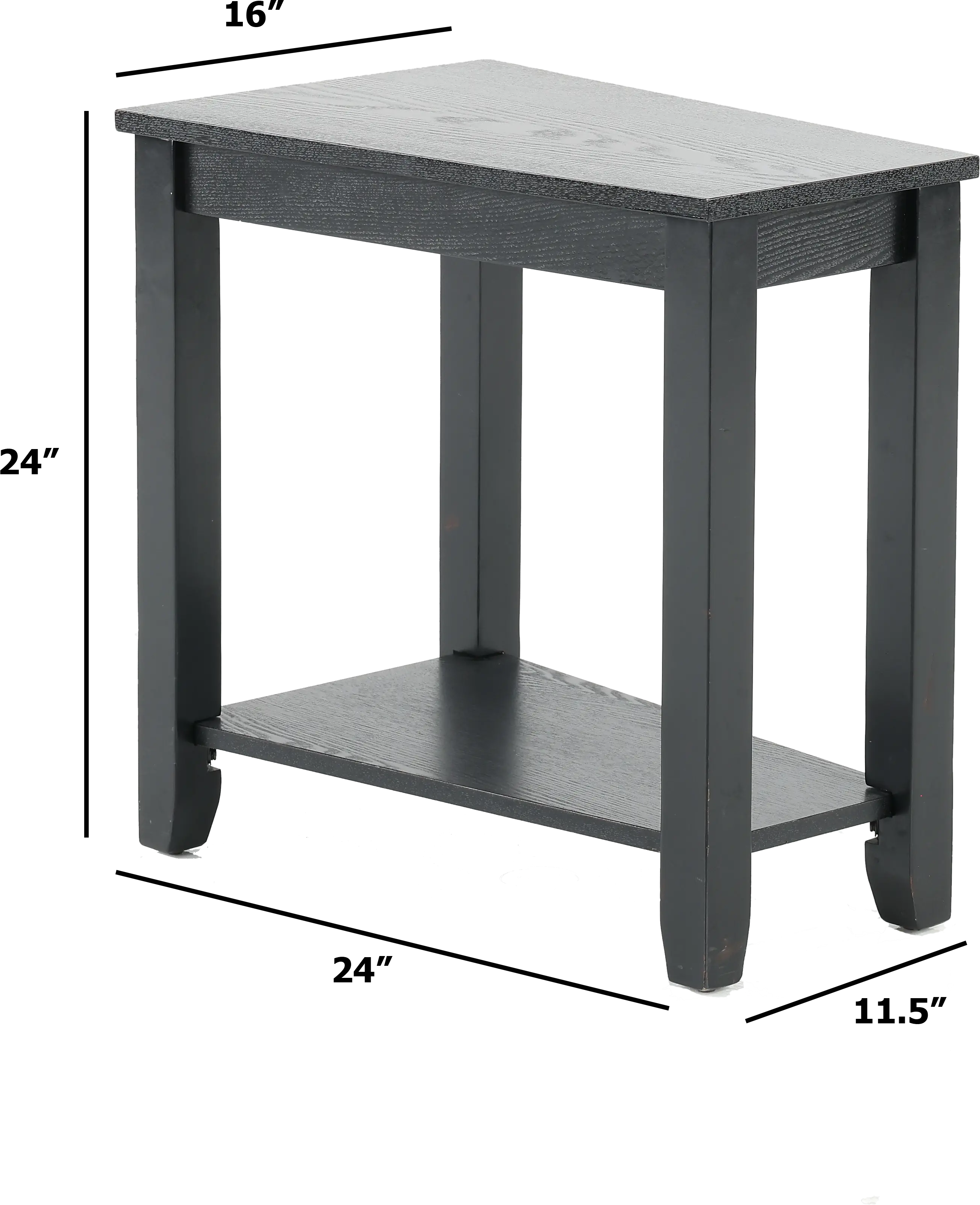 Wedge Black Side Table-4
