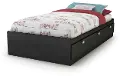 3270080 Spark Contemporary Black Twin Storage Bed - South Shore