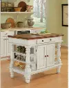 5094-94 Americana Antiqued White Kitchen Island
