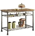 5061-94 Vintage Caramel Top Kitchen Island - Orleans Wood