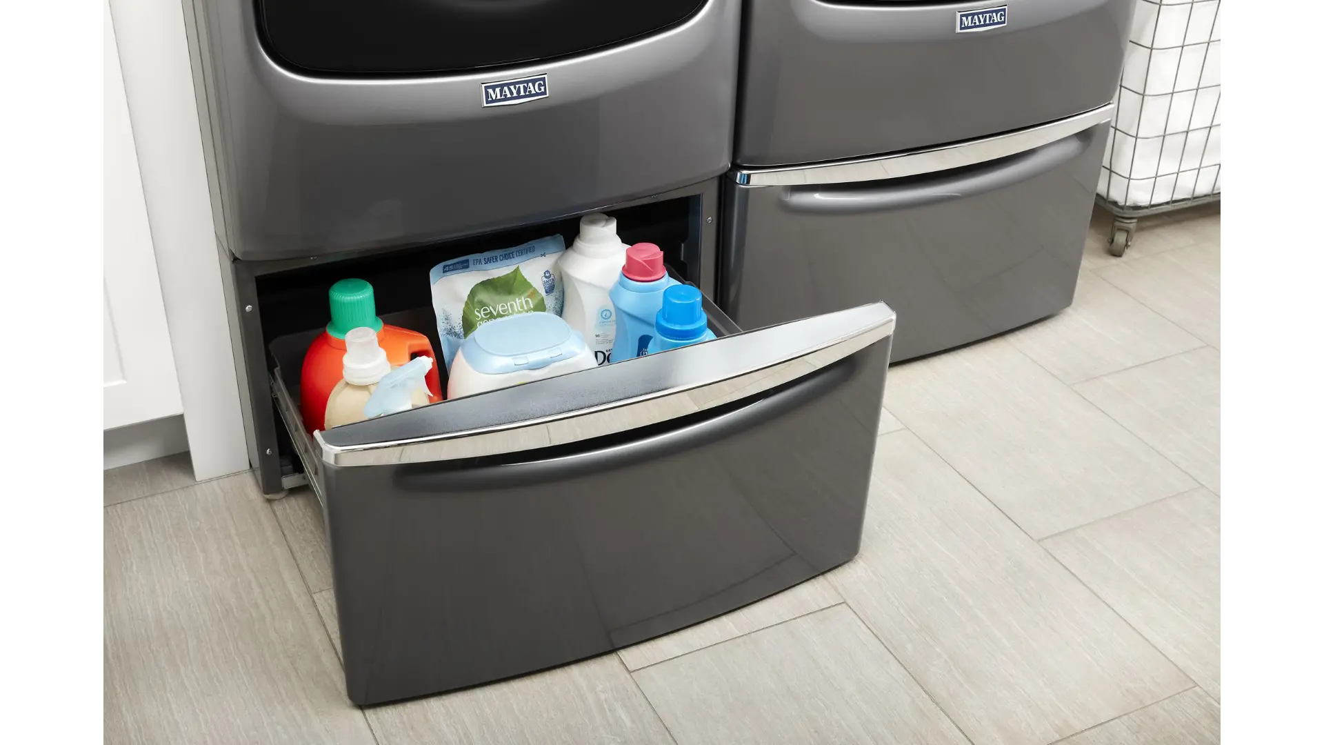 XHPC155YC Whirlpool 15 Inch Laundry Pedestal - Chrome Shadow-7