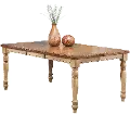 Quails Run Light Brown Two Tone Dining Room Table