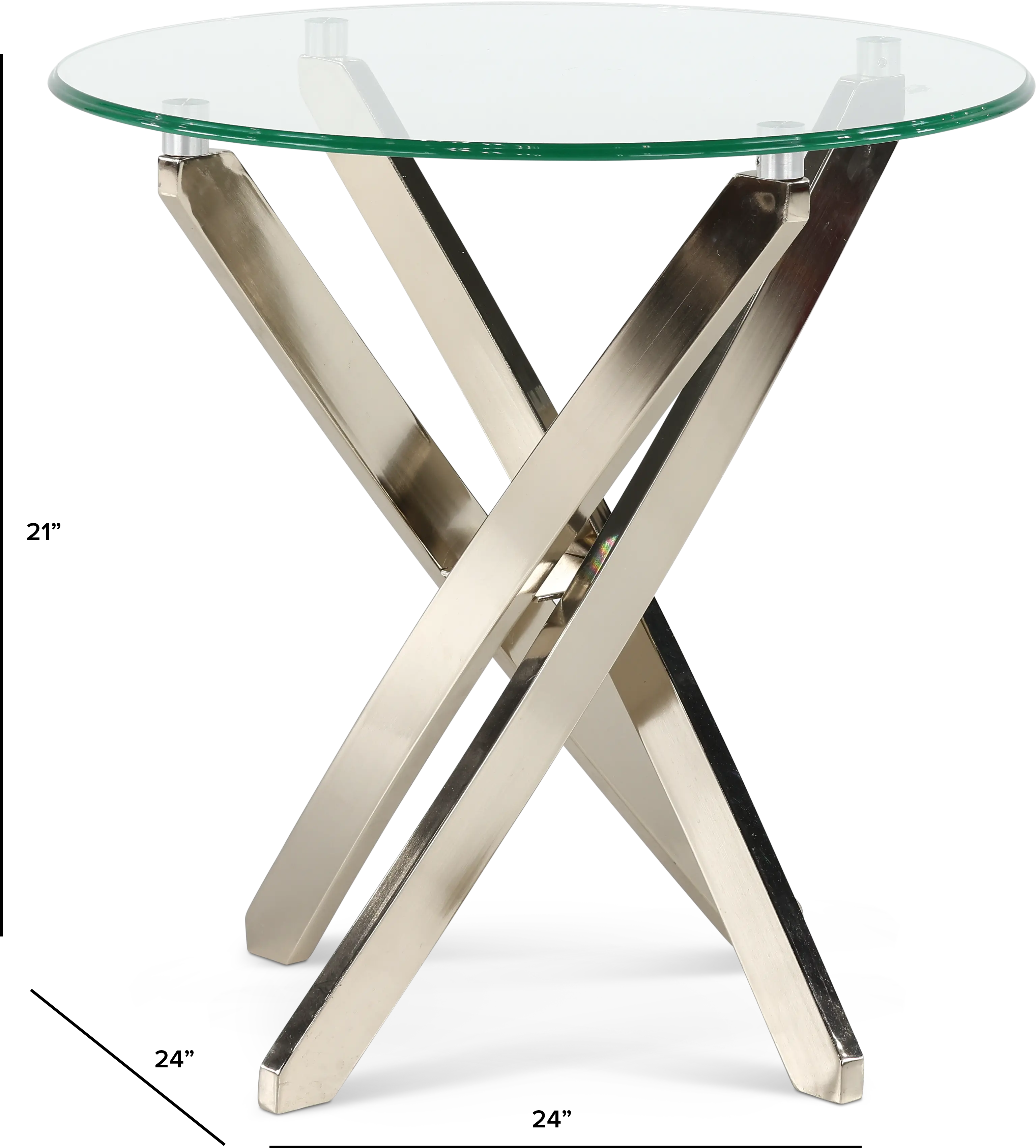 Zila Silver Glass End Table-2