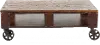 Pinebrook Brown Coffee Table on Wheels