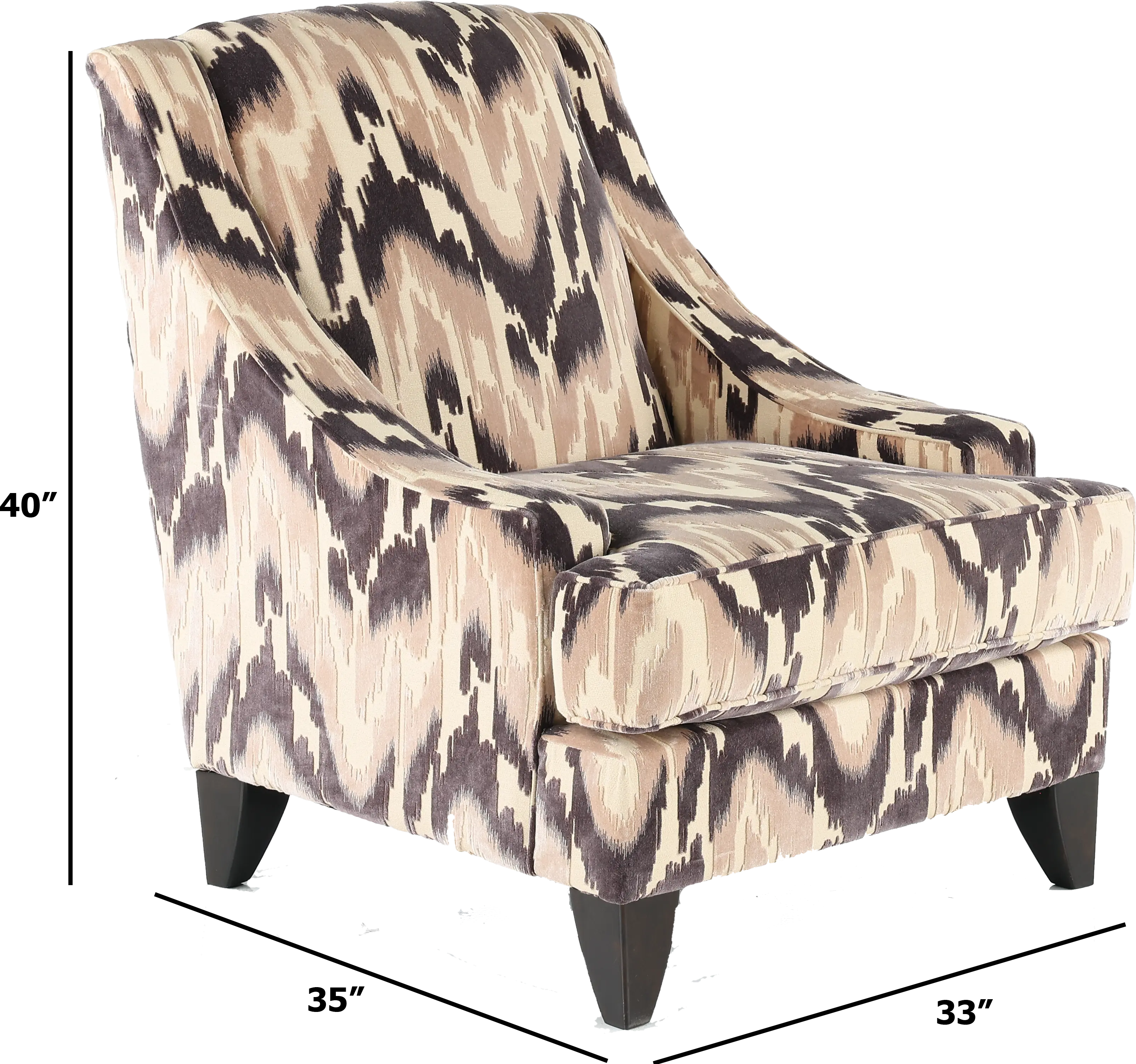 ZOECHA Spartan Latte & Gray Accent Chair-4