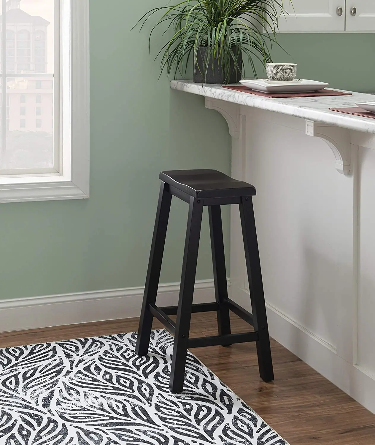 Terra Cotta Black Bar Stool-2