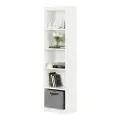 7250758 Axess White 5-Shelf Narrow Bookcase - South Shore