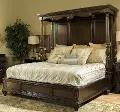 Chateau Marmont Pecan Brown Cal-King Canopy Bed