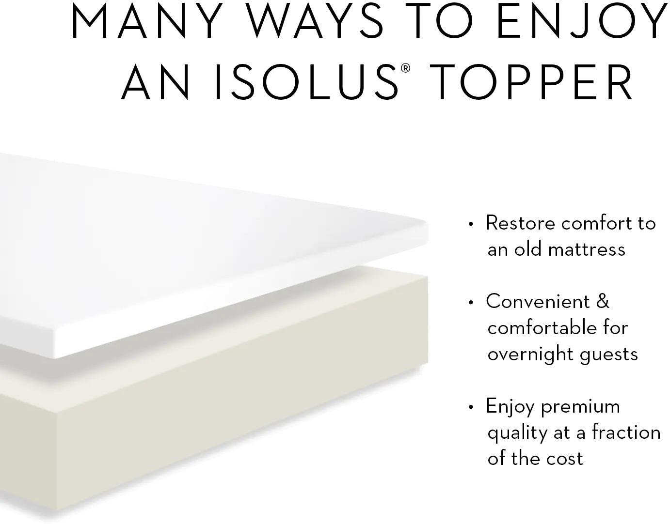 Malouf 2.5 Inch Twin Gel Memory Foam Mattress Topper-7