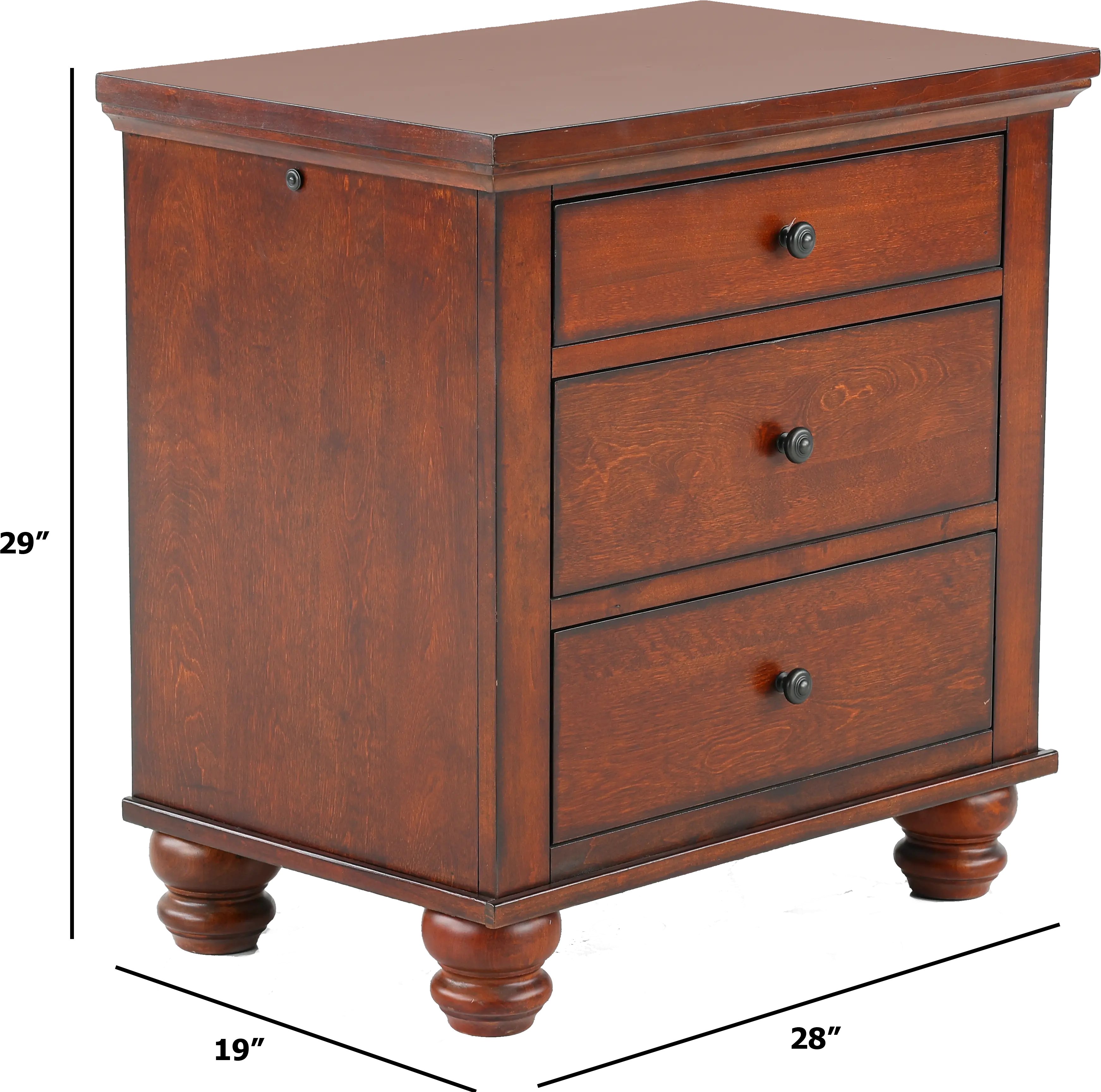 Cambridge Brown Cherry Nightstand-4