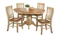 Quails Run Country Light Brown Two Tone 5 Piece Round Dining Set