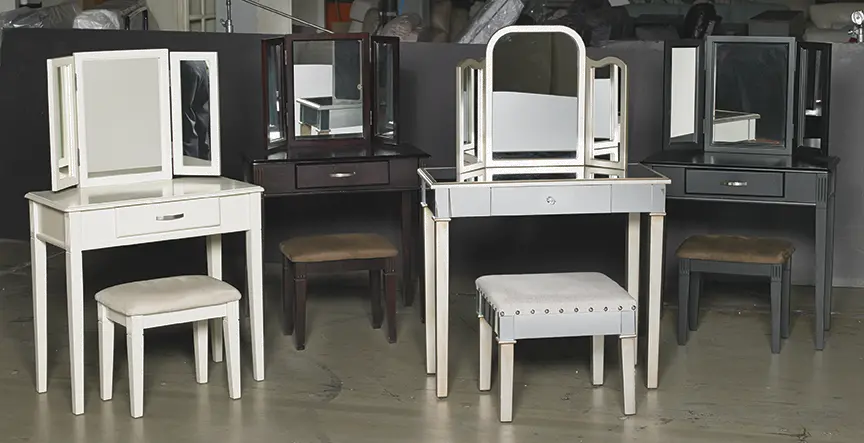 White Contemporary Vanity Set-3