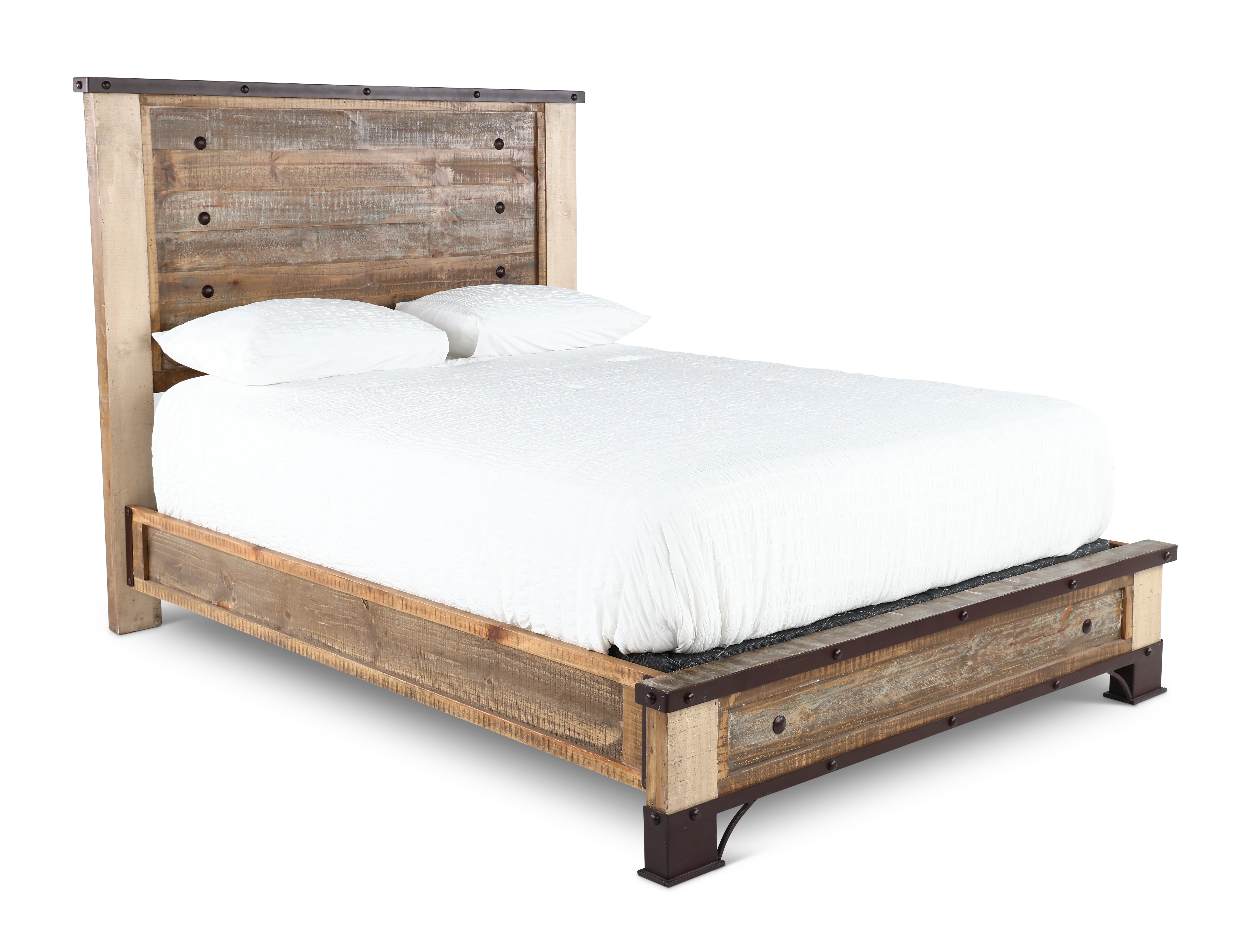 Antique Pine Queen Bed-4