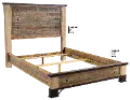 Antique Pine King Bed