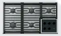 CG365T/S Wolf 36 Inch Transitional Gas Cooktop - Stainless Steel and Black