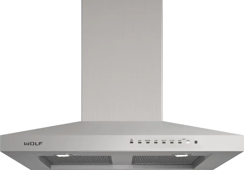 Wolf 30 Inch Cooktop Wall Hood - Stainless Steel