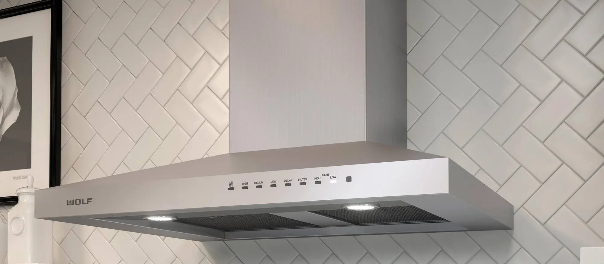VW30S Wolf 30 Inch Cooktop Wall Hood - Stainless Steel-2