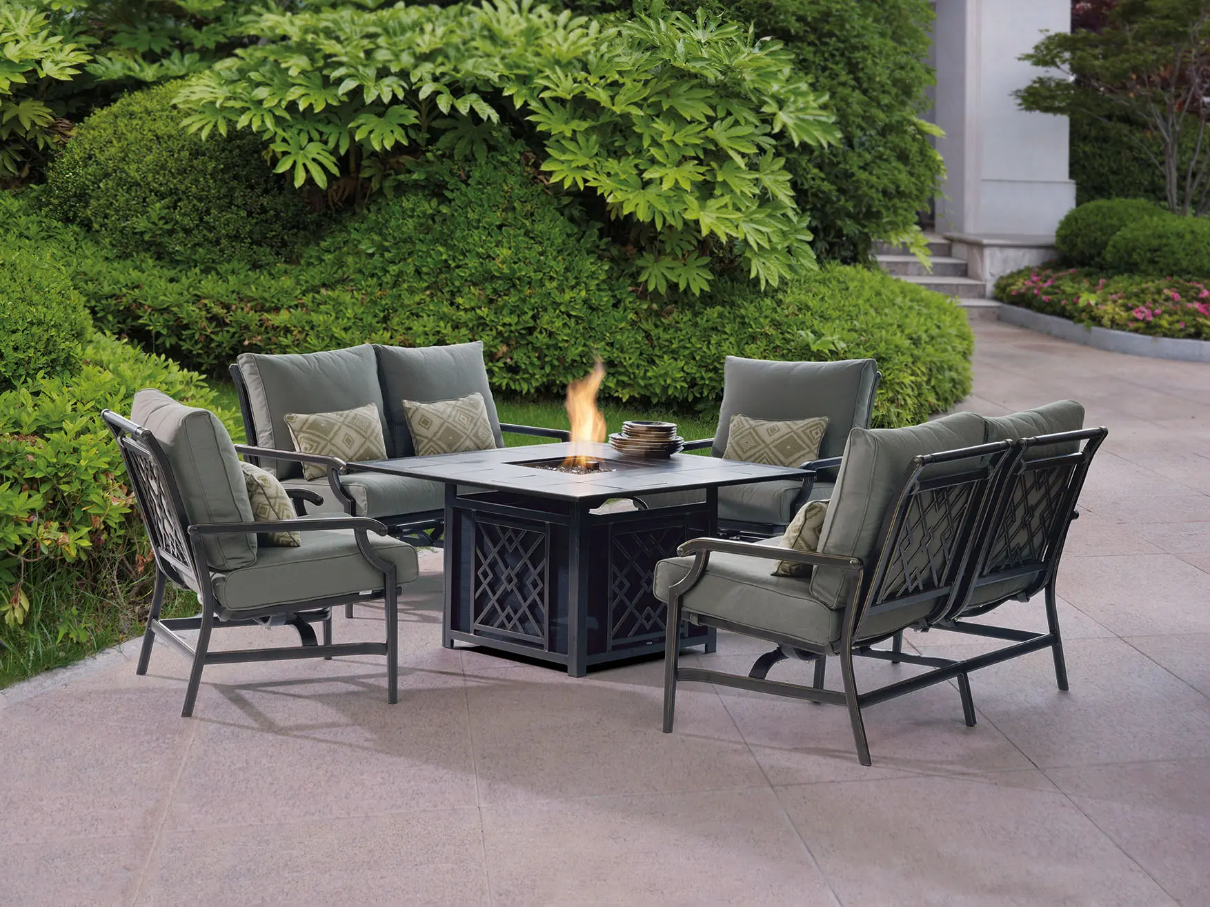 Santa Paula Collection 5 Piece Fire Pit Set-3