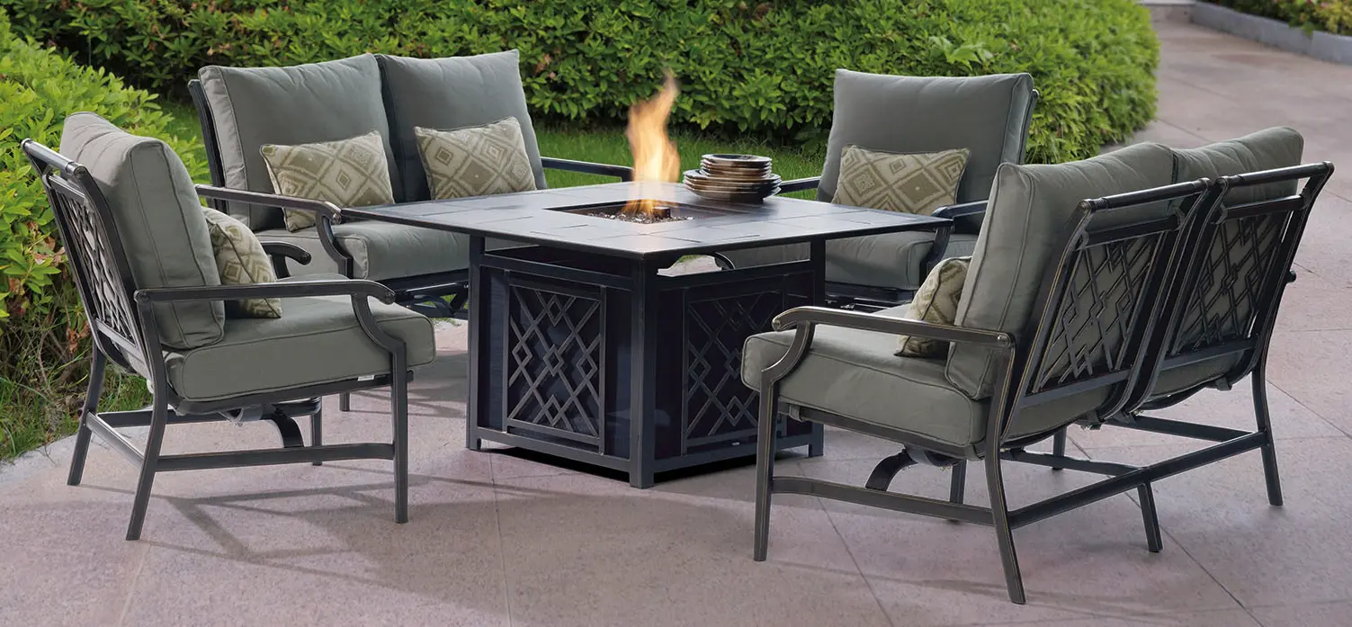 Santa Paula Collection 5 Piece Fire Pit Set-6