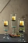 19  Glass Cylinder with Pedestal