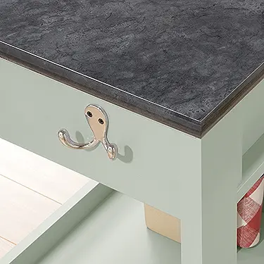 Original Cottage Rainwater Green Mobile Kitchen Island-3