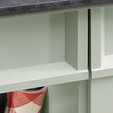 Original Cottage Rainwater Green Mobile Kitchen Island-4