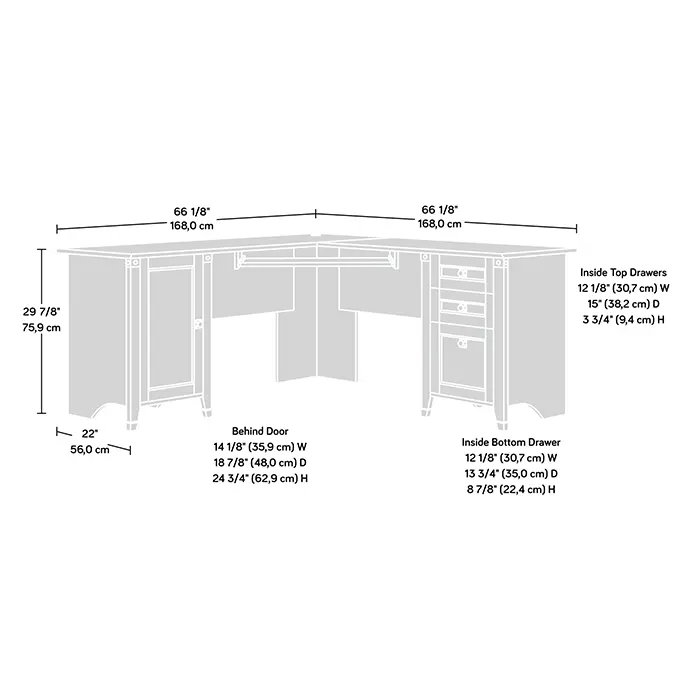 Cherry Corner L-Shaped Desk-3