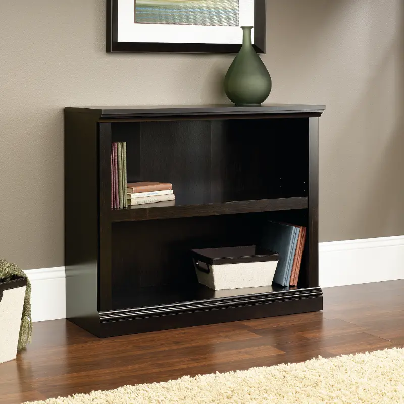 Black 2-Shelf Bookcase