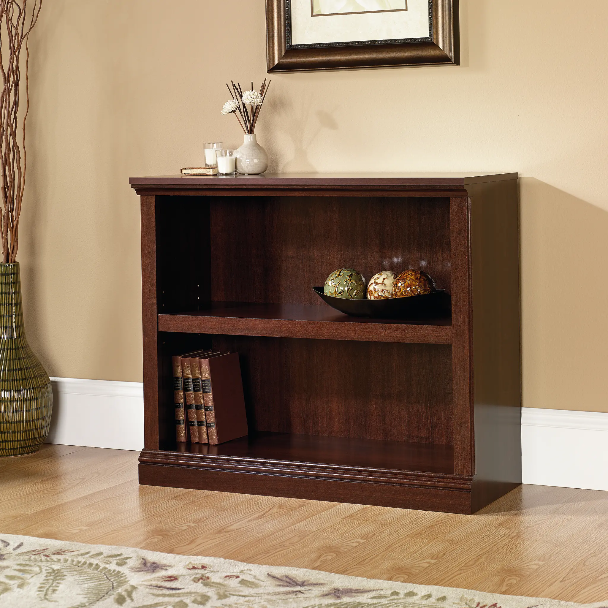 Cherry 2-Shelf Bookcase-1