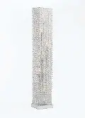 M1844F/CHROME/CRYSTL Chrome and Crystal Pillar Floor Lamp