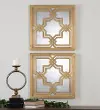 Assorted Gold Leaf Square Mirror