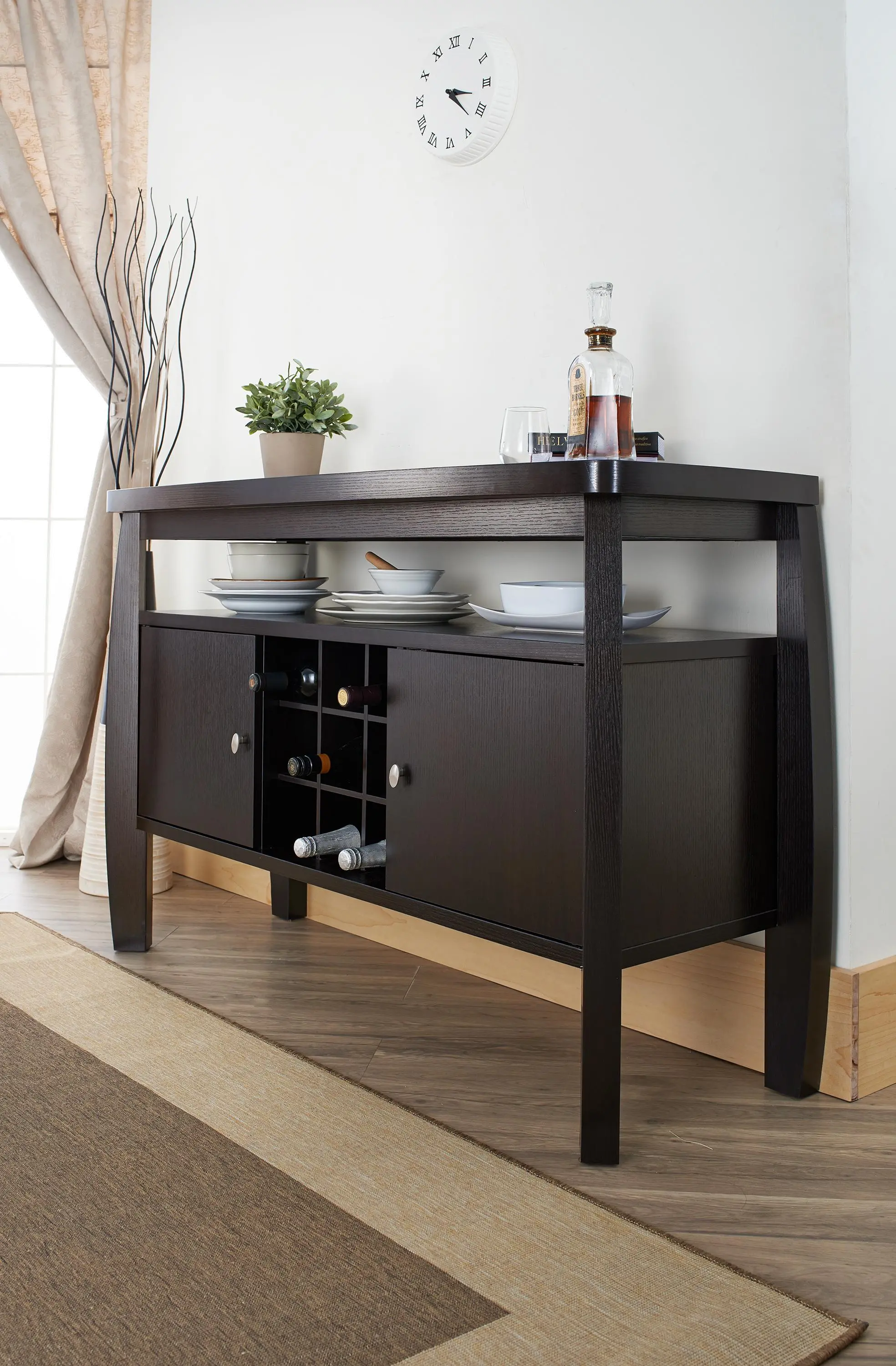 IDI-11462/DINEBUFFET Contemporary Dark Brown Dining Buffet - Miller-3