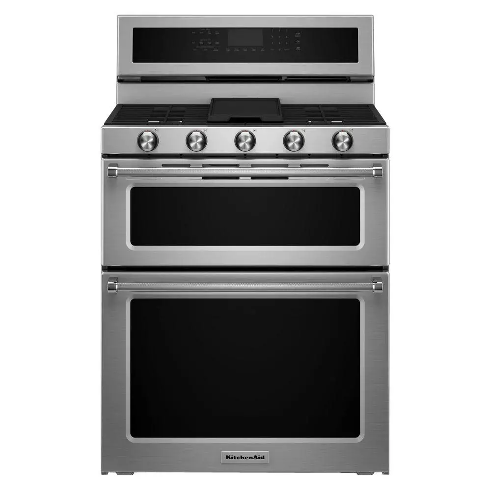 KFGD500ESS KitchenAid 6.0 cu ft Double Oven Gas Range - Stainless Steel-1